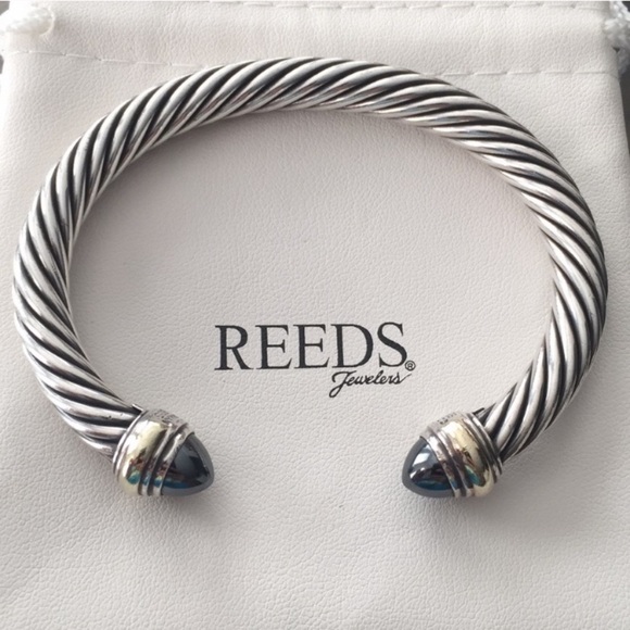 David Yurman 7MM classic cable hematite bracelet - Picture 1 of 8
